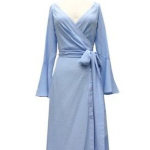 Skylar and Madison blue wrap dress